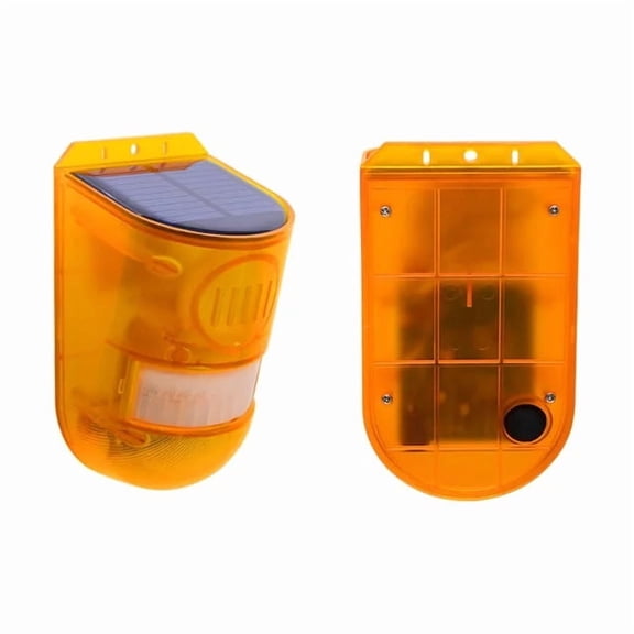 Solar Powered Motion Sensor Alarm, 110dB Loud Siren With Flashing Strobe Light, Wireless Outdoor Security Alarm, Weatherproof IP65, For Home Yard Garden Shed Garage Driveway Security, 4 Modes