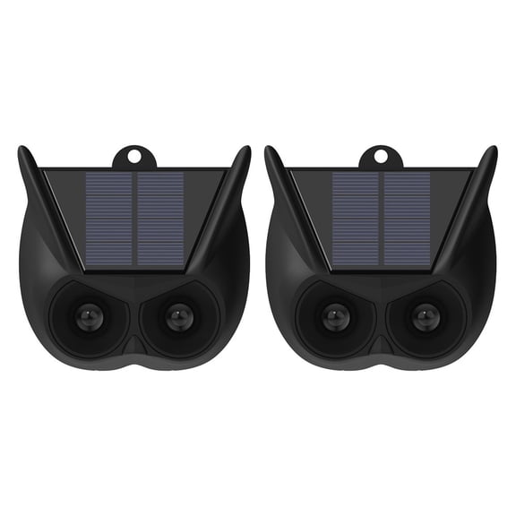 Solar-Powered Motion Sensor Animal Repeller Alarm Loud Siren And Flashing Light