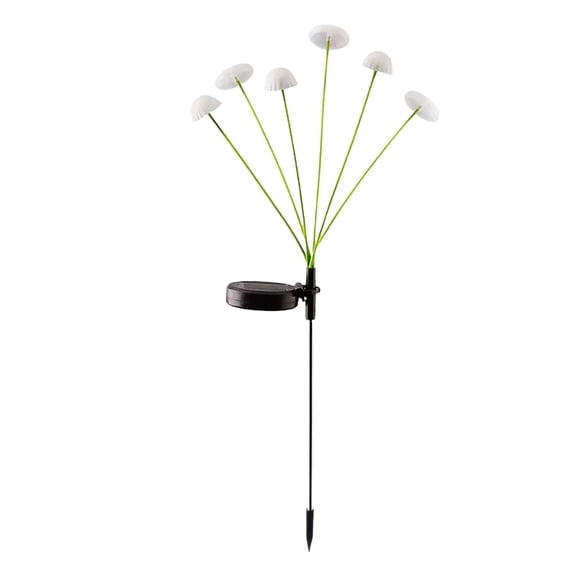 Solar Powered Mushroom Jellyfish Garden Light, Multi-Color Changing Waterproof Outdoor Stake Light, LED Fiber Optic Decorative Glow for Pathway, Yard, Patio & Flowerbed (Obsidian Black)