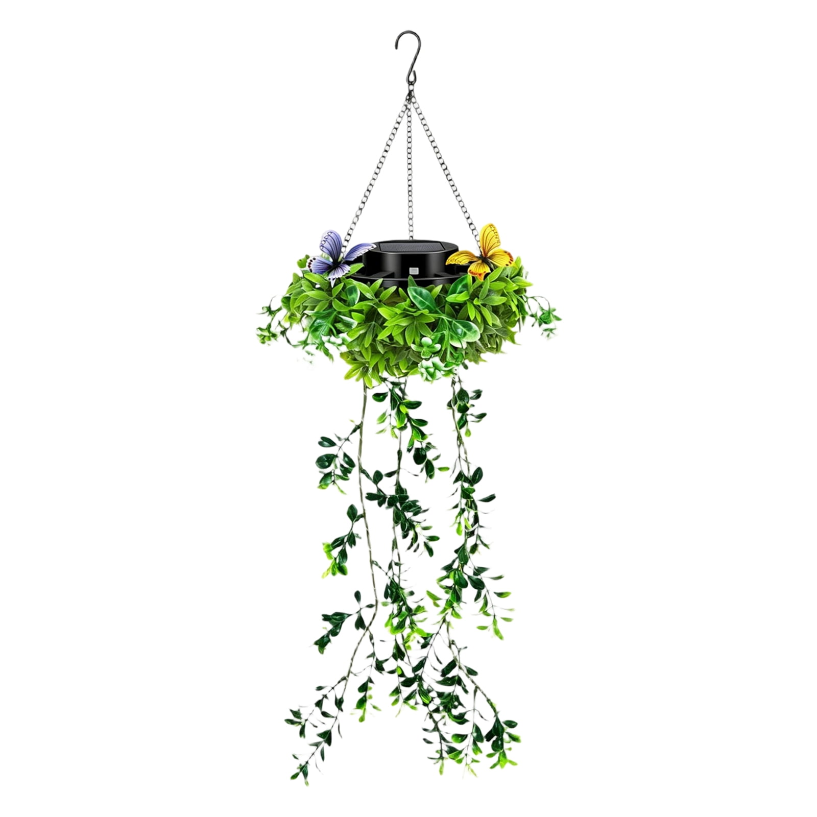 Solar Powered Outdoor Artificial Plant Decorative Light for Balcony Garden Patio Decor