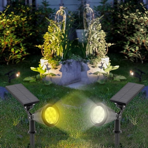 Solar Powered Outdoor Flood Light | 7LED Projection Lamp | 150 Lumen Brightness | Adjustable Angle Wall or Ground Mount | IP65 Waterproof | 1200mAh Battery | Garden Lawn Courtyard Pathway Decor