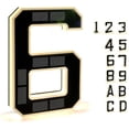 thumbnail image 1 of Solar-Powered Outdoor House Number Light 9 Inch, Waterproof LED Address Numbers with Solar Panel for Home, No Wiring, Light Up at Night, 1 of 7