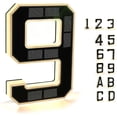thumbnail image 1 of Solar-Powered Outdoor House Number Light, 9 Inch No Wiring Solar Panel Light Up House Numbers for Outside, Waterproof Backlit LED Address Numbers for Home, 1 of 7