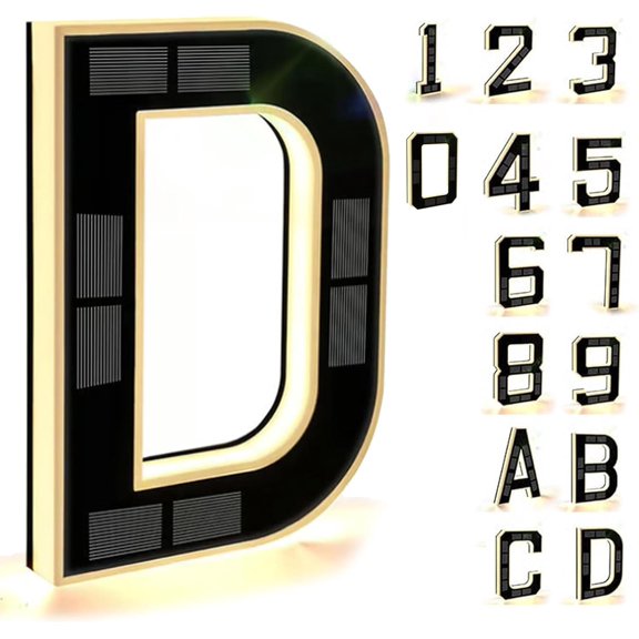 Solar-Powered Outdoor House Number Light with Bright LEDs, Waterproof for Year-Round Night Visibility, DIY Installation to Enhance Home Curb Appeal