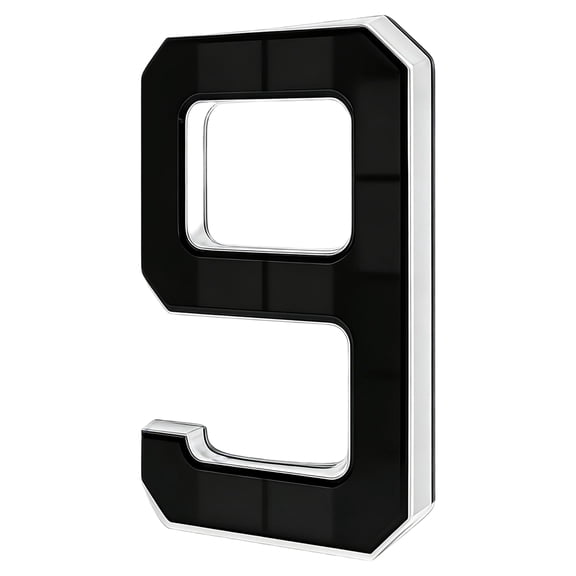 Solar Powered Outdoor Lighted House Number 9 - Waterproof LED Address Sign with Solar Panel, Energy-Saving, Easy Installation - For Home, Yard, Patio, Driveway, Mailbox