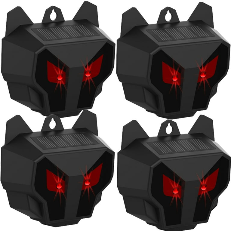 Solar Powered Outdoor Nighttime Animal Repeller Predator Control Light  Coyote Repeller Waterproof Fox Raccoon Skunk Deer Deterrent With Red LED  Lights For Garden Farm Chicken Coop-2pcs 