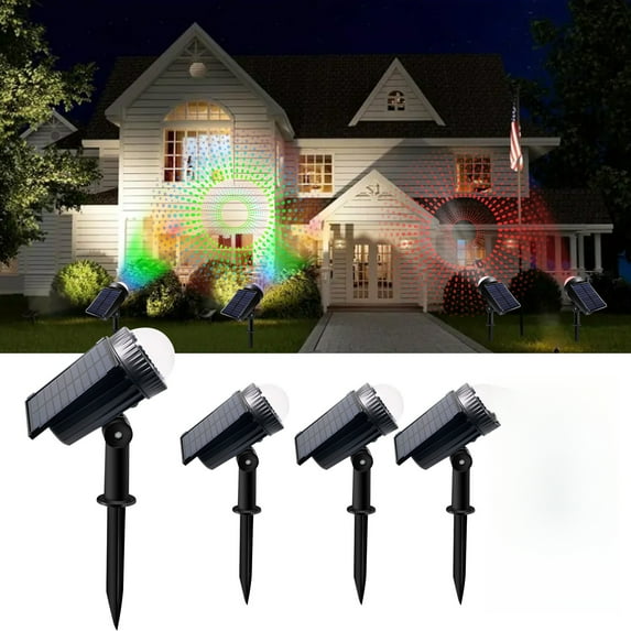 Solar Powered Outdoor Spot Lights with Water Drop Lens - 30W LED Landscape Lighting for Lawns, Pathways, Garden Tree Uplighting, IP65 Waterproof Wall Wash Lights for Yard, Patio, Villa Decor
