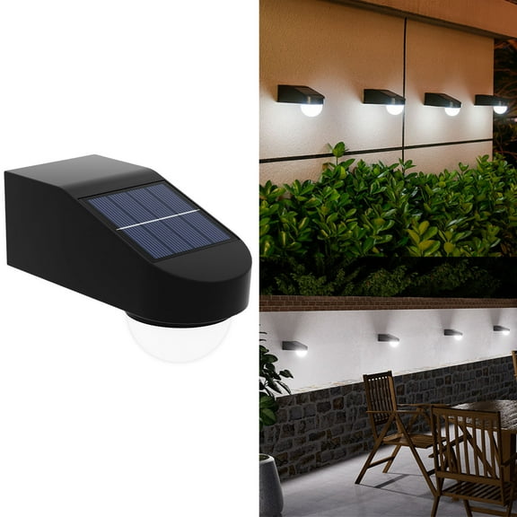 Solar Powered Outdoor Wall Light | Automatic On/Off Garden & Balcony Decorative Lamp | Waterproof ABS Plastic | Warm White LED | Includes 1 Light