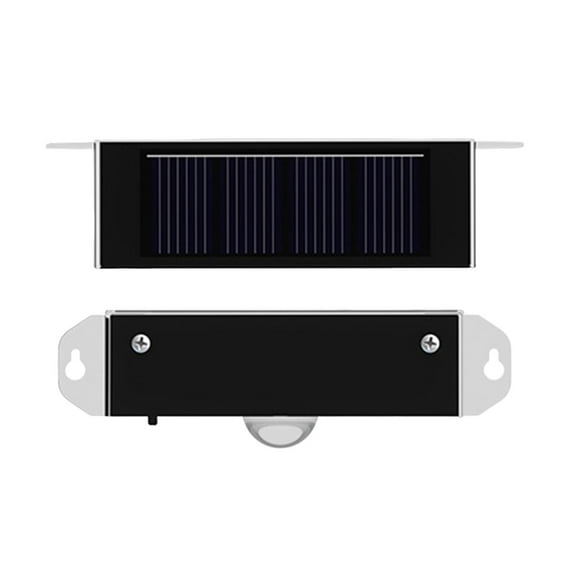 Solar Powered Outdoor Wall Lights - 4 Pack Waterproof Garden Lights with 2 LEDs | 8-10H Lighting Time | Warm White Balcony & Yard Decoration | AAA Battery & Solar Panel
