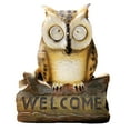 thumbnail image 1 of Solar Powered Owl On A Log With " Welcome " Sign Outdoor LED Garden Light Decor, 1 of 9
