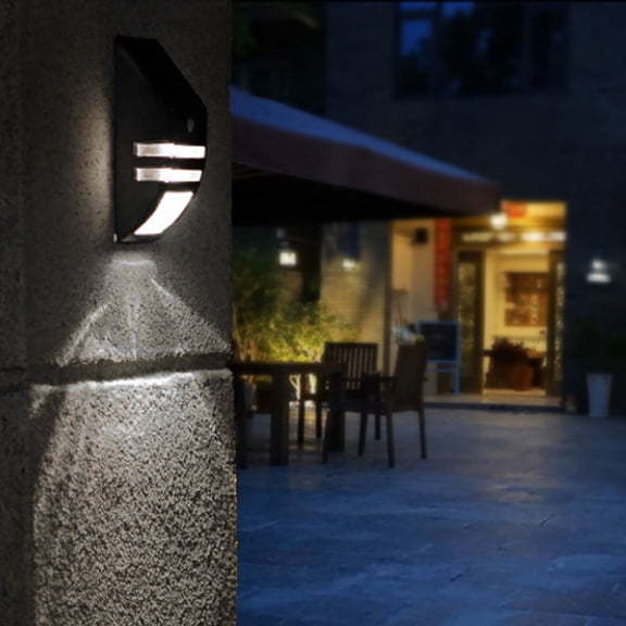 Solar Powered PIR Motion Sensor 2 LED Path Wall Light Garden Security Lamps for Home Garden Patio Lawn