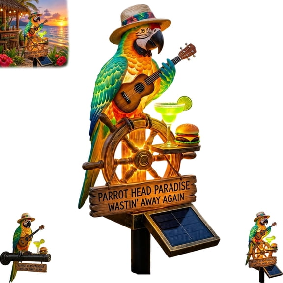 Solar Powered Parrot Garden Light,Parrot Head Paradise Solar Light,Solar Powered Eagle Garden Lights Stake,for Lawn, Yard, Patio, Pathway Decor Decoration
