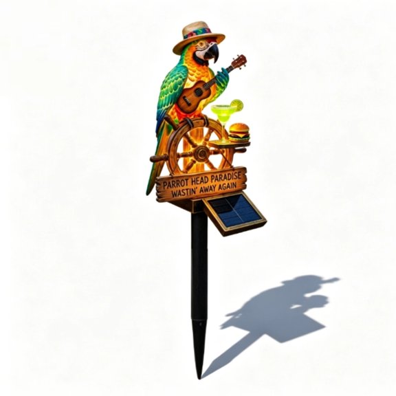 Solar-Powered Parrot Garden Light, Whimsical Yard Decor and Patio Solar Stake Lights Waterproof Patio Decorations for Lawn Backyard Pool Party Gift for Your Yard
