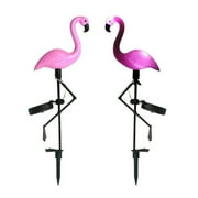 Solar Powered Pink Flamingo LED Light Ornament Garden Outdoor Patio Lawn landscape Lamp, 1pc