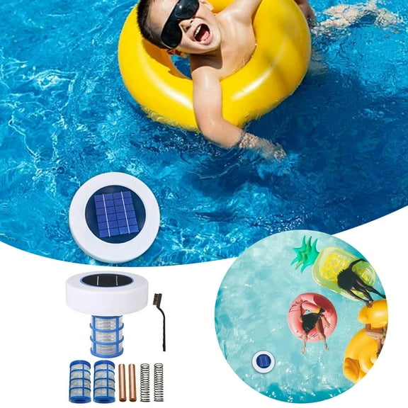 Solar Powered Pool Ionizer Copper Ionization Automatic Floating Pool Cleaner Water Purifier for Swimming Pool