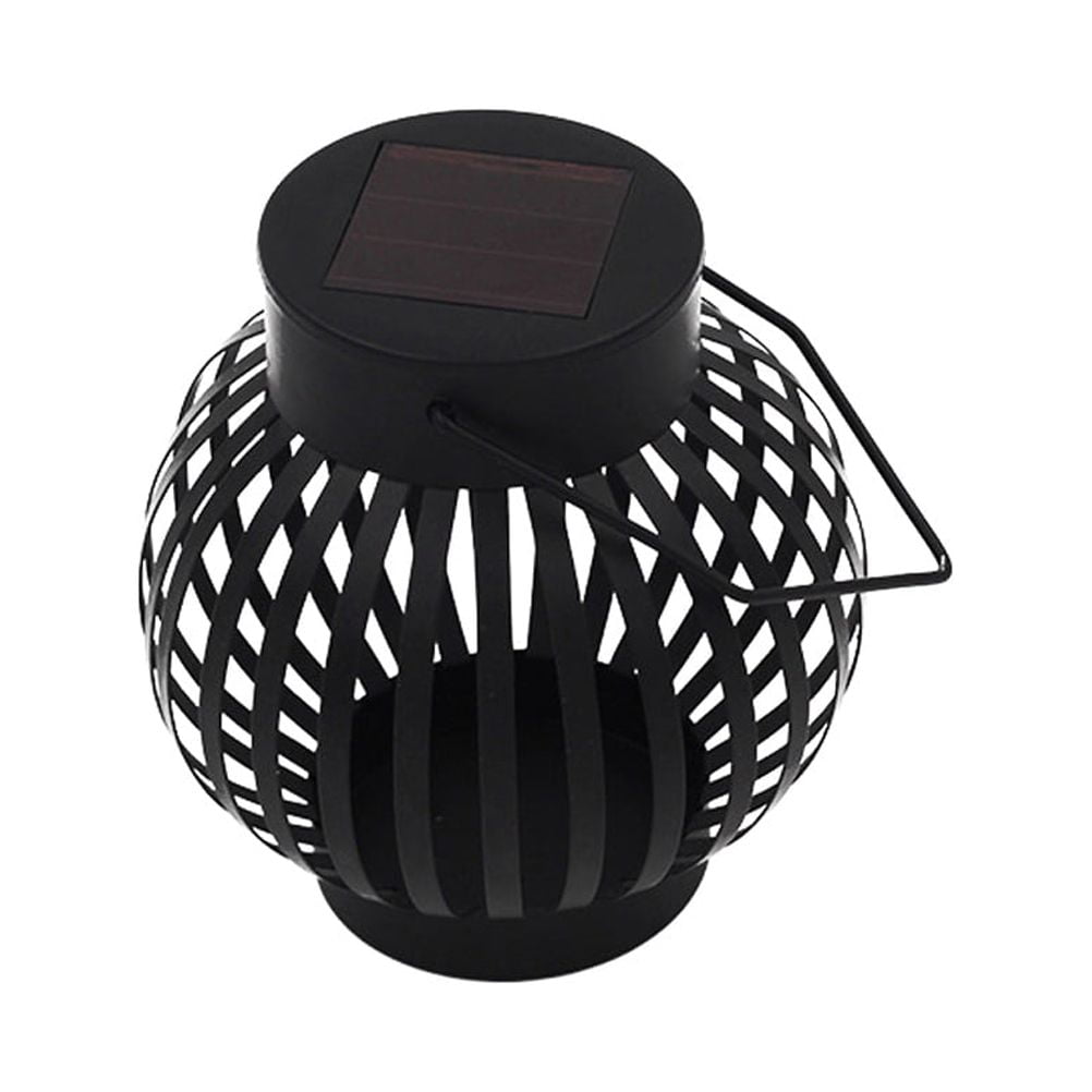 Solar Powered Pumpkin Shape Tent Light Portable Wrought Iron LED Lamp