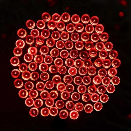 Solar Powered Red 100 LEDs String Fairy Tree Light Outdoor Wedding Party Xmas