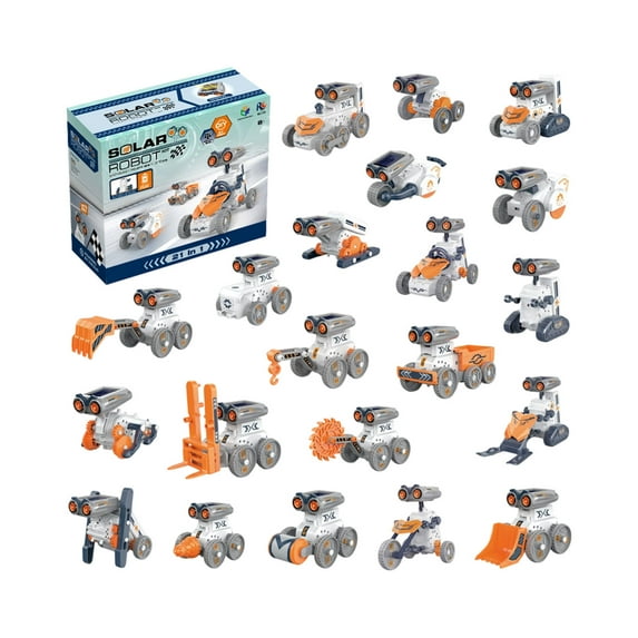 Solar Powered Robot DIY Building Kit, Educational STEM Science Project for kidds to Learn About Renewable Energy and Engineering