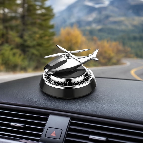Solar Powered Rotating Helicopter Car Air Freshener Aircraft Perfume Diffuser Dashboard Aroma Ornament For Auto Interior Decor Car Truck SUV 0.2 Fl Oz