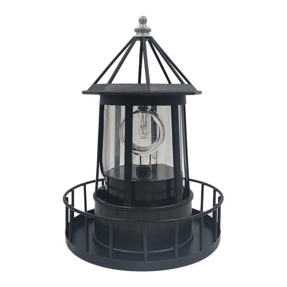 Solar Powered Rotating Light, LED Lighthouse 360 Degree Rotating Lamp, IP65 Waterproof Outdoor Garden Statue Light, Solar Lighthouse Towers for Yard, Patio, Pathway, Courtyard Night Decoration