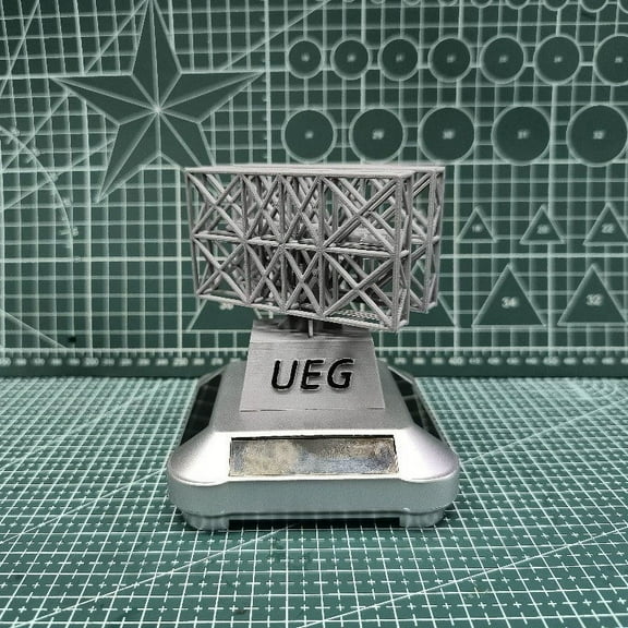 Solar Powered Rotating Military Model Car Dashboard Decor, 3D Printed Automatic Ornament for Vehicle Interior, Desktop, Shelf Display