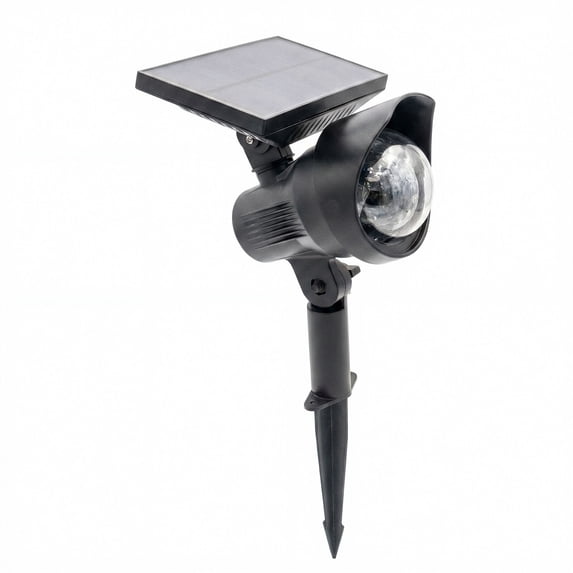 Solar Powered Rotating RGB Color LED Spotlight - Rotating Color Changing Disco Ground Lights - Outdoor/Indoor Waterproof Garden Landscape Yard Lights