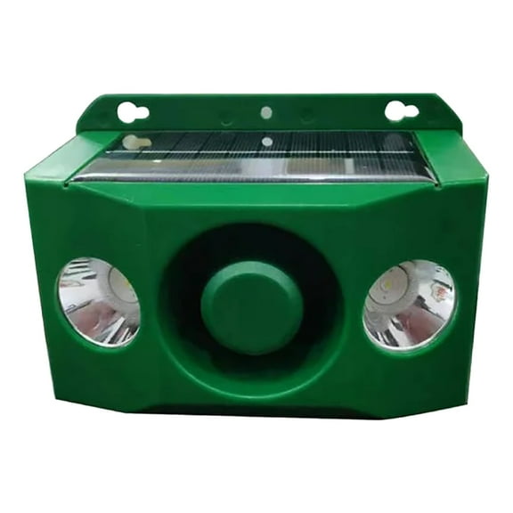 Solar Powered Security Lights with Motion Sensor and Audible Alarm, Outdoor Animal Deterrent Device for Gardens Farms Yards, Weather-Resistant Solar LED Flood Light with Waterproof Design