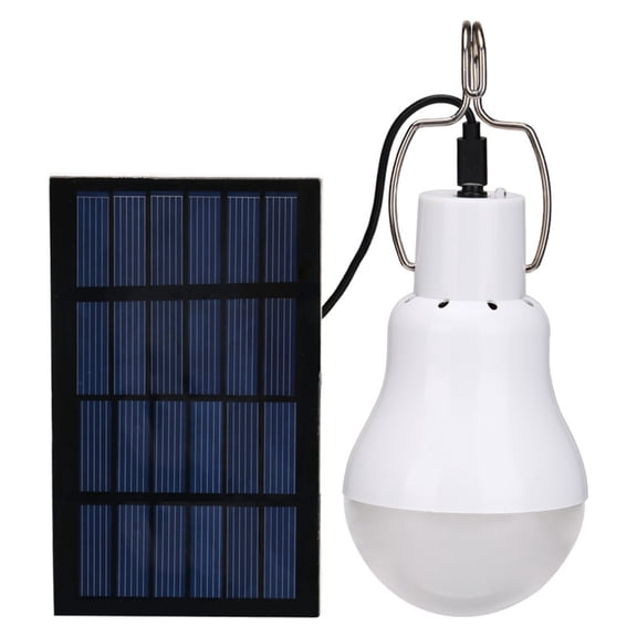 Solar Powered Shed Light Bulb LED Portable Hang Up .3W Lamp Hooking Chicken Coop