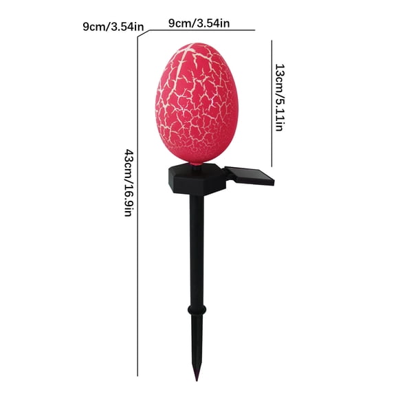 Solar-Powered Simulation Easter-Egg Garden Pathway Stake Light, Waterproof Solar Garden Lights, Auto Dusk-to-Dawn, Wireless Yard Ornament