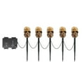 thumbnail image 1 of Solar Powered Skeleton Garden Stakes, 5-Pack Outdoor Halloween Lights, Waterproof LED Yard Decor, Holiday Party Pathway Markers - A, 1 of 6