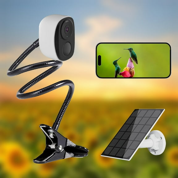 Solar Powered Smart Bird Feeder HD Camera Night Vision Automatic Bird Video Recording And Motion Detection IP66 Bird Watching Camera Christmas Decorations for Home On 2024