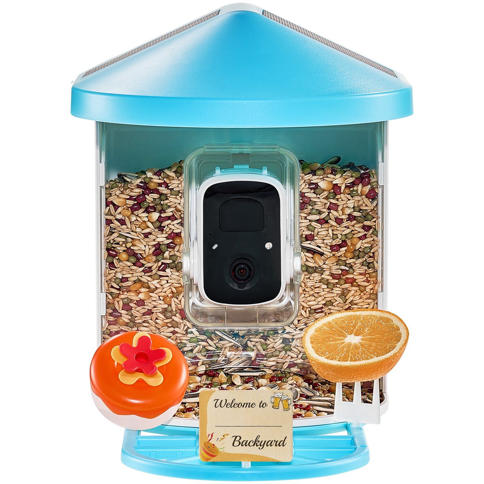 Solar-Powered Smart Bird Feeder with AI Bird Identifier - Recognizes 10K+ Species, HD Camera & Weatherproof