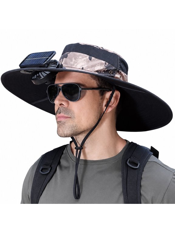 Solar Powered Spray Fan Hat For Outdoor Hiking Sun Blocking Hat With Mist System