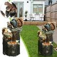 thumbnail image 1 of Solar-Powered Squirrel Faucet Garden Statue - Waterproof Outdoor Sculpture with LED Lights, Water Feature Decor for Balcony, Yard, Landscaping Figurine, Garden Night Light Ornament, 5.9*3.5*2.4in, B, 1 of 9