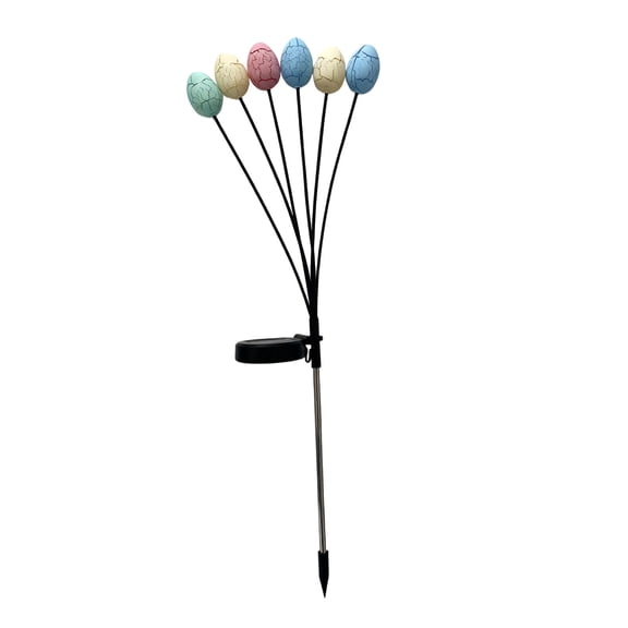 Solar-Powered Stake Lights For Garden Pathway And Yard Decoration Automatically Illuminates At Dusk Egg-Shaped Design