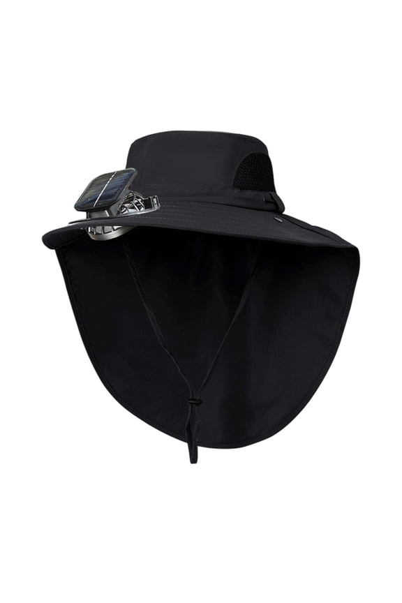Solar Powered Sun Hat with Neck Cover for Outdoor Adventures in Camping & Hiking – Sun Shade Hat for Kids Teens Wide Brim Sun Cap for Outdoor play