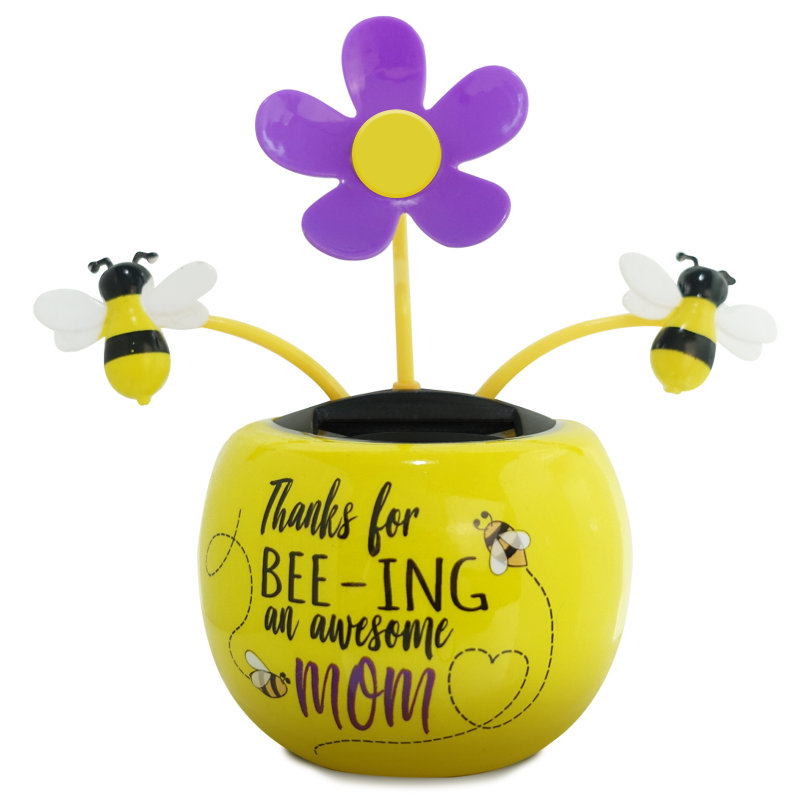 Solar Dancing Flowers and Bugs in Assorted Color Pots ,Plastic Bobble