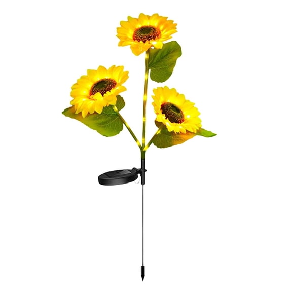 Solar Powered Sunflower Light & Glowing Branches Sunflower Stakes Outdoor Waterproof LED Ground Insert Lawn Lamp