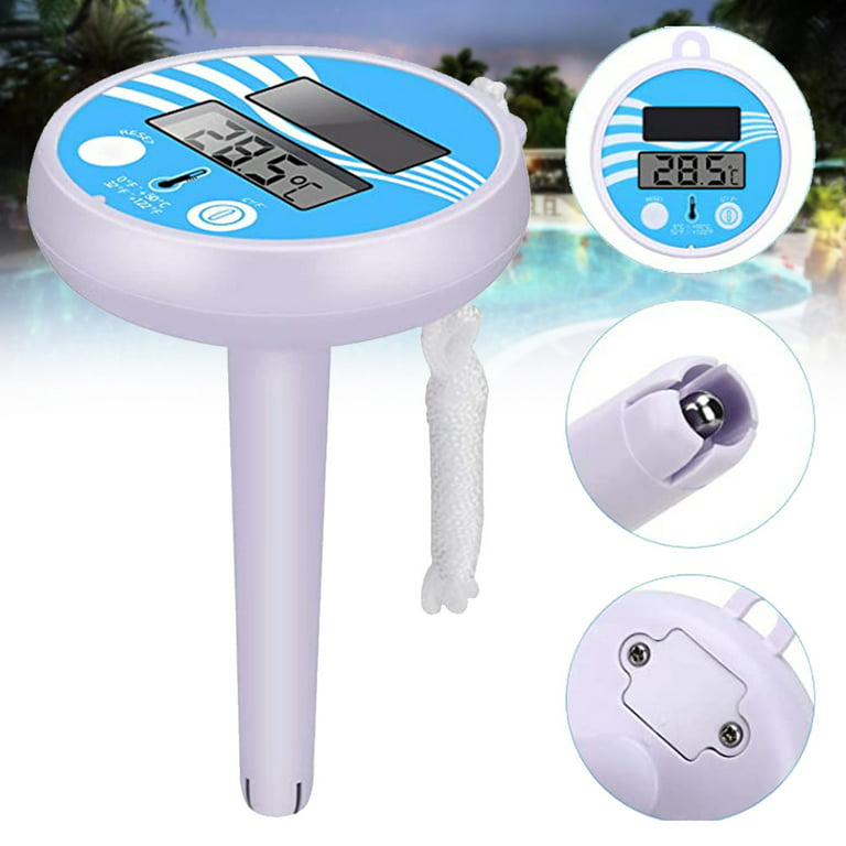 Solar Powered Swimming Pool Thermometer Digital Pool Floating Shatter Resistant