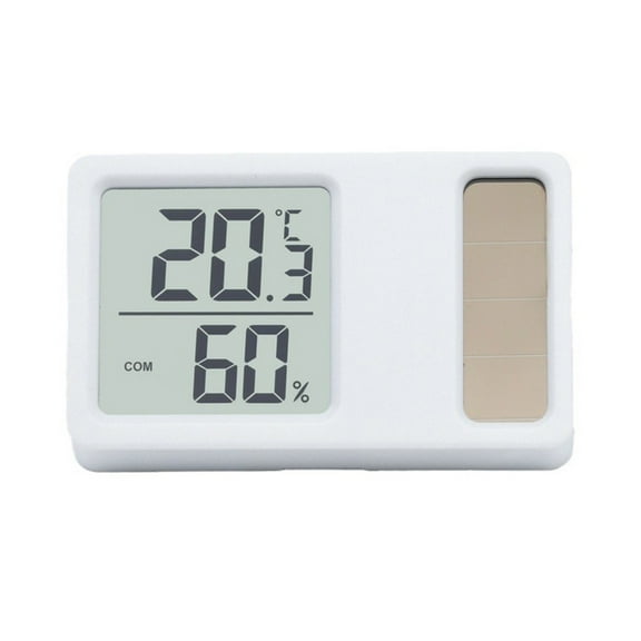 Solar Powered Thermometers Hygrometer Small Size Desktop Digital Temperature Humidity Measurement Meter Gauge for Home