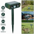 thumbnail image 1 of Solar Powered Ultrasonic Animal Repeller Motion Sensor Repellent Device, IPX4 Waterproof, For Repelling Squirrels/Raccoons/Dogs/Cats, Outdoor Use, Green, 1 of 7