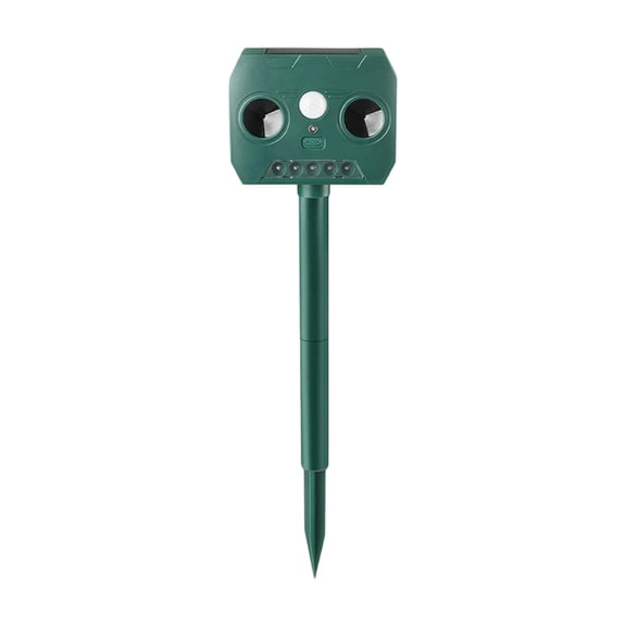 Solar Powered Ultrasonic Animal Repeller Outdoor Pest Deterrent Infrared Motion Sensor Device with Adjustable Frequency for Garden Yard Farm Protection