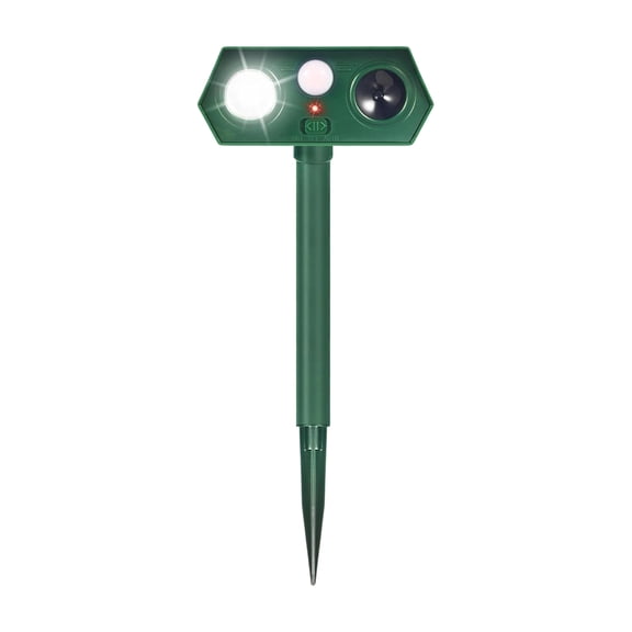 Solar Powered Ultrasonic Animal Repeller Outdoor Pest Deterrent Infrared Motion Sensor Device with Adjustable Frequency for Garden Yard Farm Protection