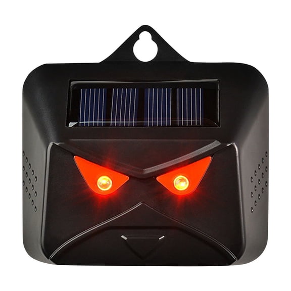 Solar Powered Ultrasonic Animal Repeller with LED Lights for Outdoor Garden Yard Protection against Unwanted Wildlife Intrusion