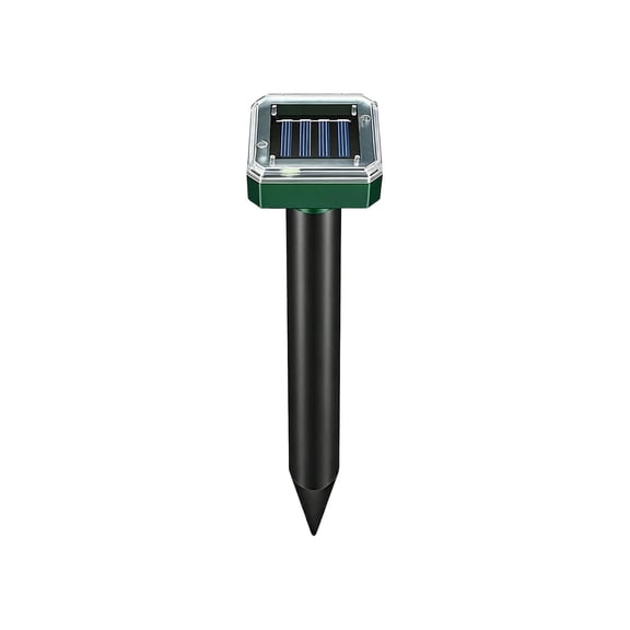 Solar Powered Ultrasonic Mole Repeller Outdoor Ground Stake for Garden Yard Lawn Pest Control Waterproof