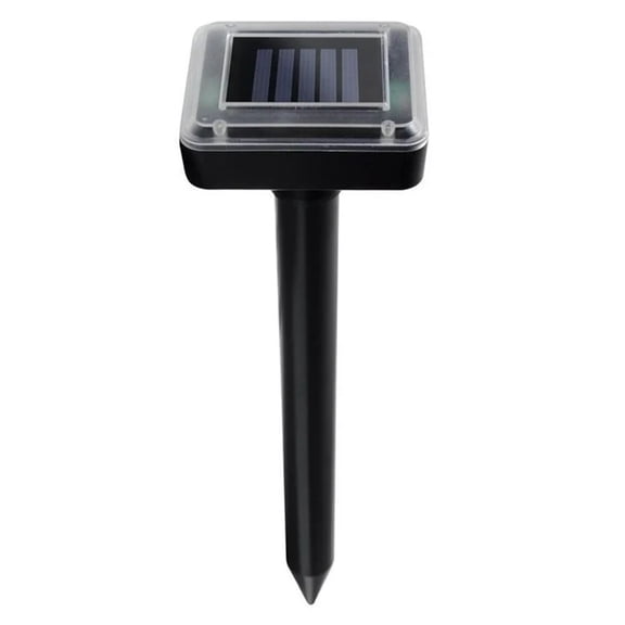 Solar Powered Ultrasonic Rodent Repeller Square Design Outdoor Stake Two Pack for Garden Lawn Yard Protection Against Mice Rats and Small Pests