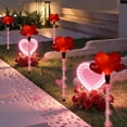 thumbnail image 1 of Solar Powered Valentine's Day Heart Garden Stakes Outdoor Yard Patio Decoration 5-Pack, 1 of 7