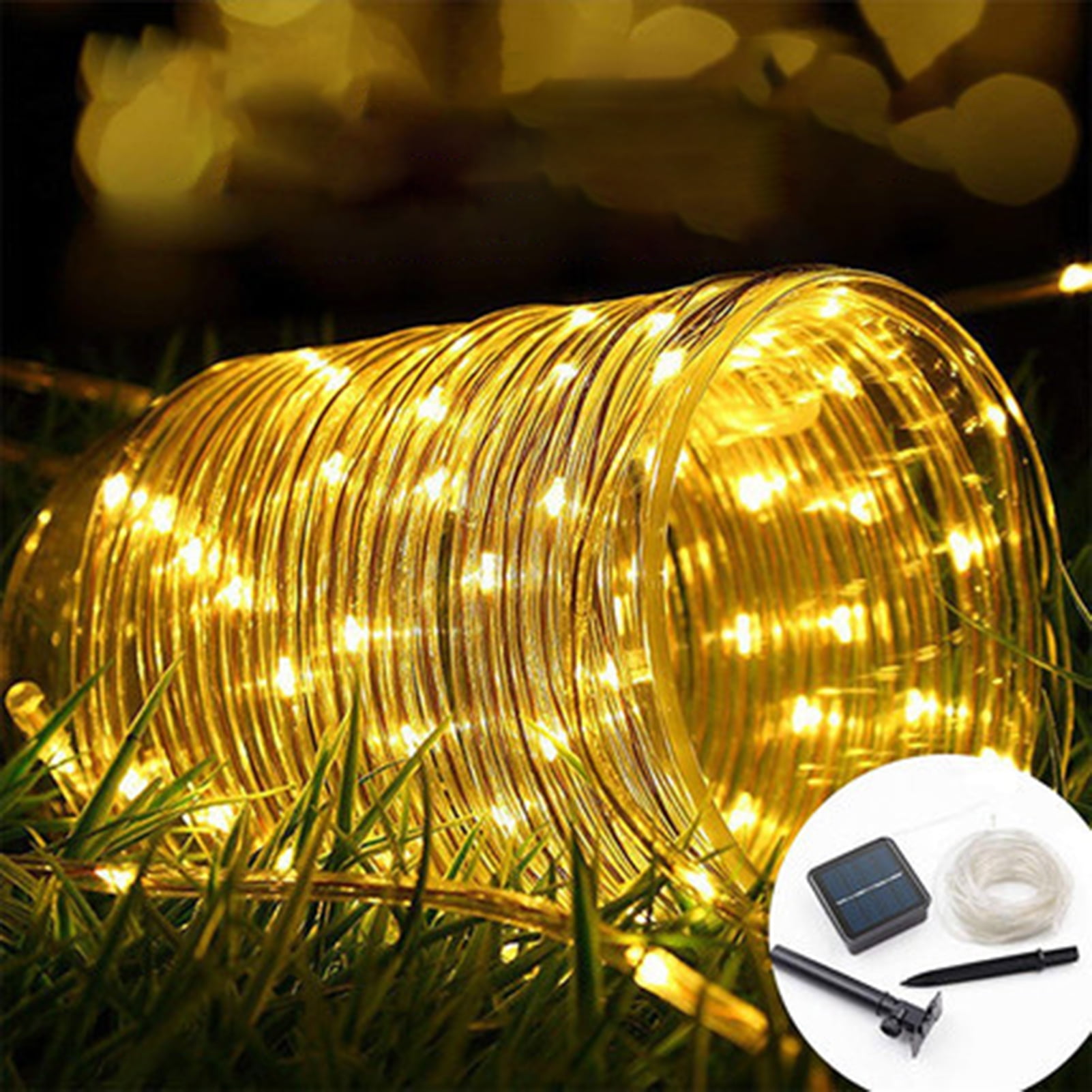 Solar Powered Wall Fairy String Lights Ornamental Warm Lighting for Mall Decor