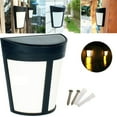 thumbnail image 1 of Solar Powered Wall Light with 6 LEDs for Outdoor Garden, Auto On/Off Sensor for Fence and Pathway Lighting, Waterproof IP65 Exterior Wall Lamp(A), 1 of 4
