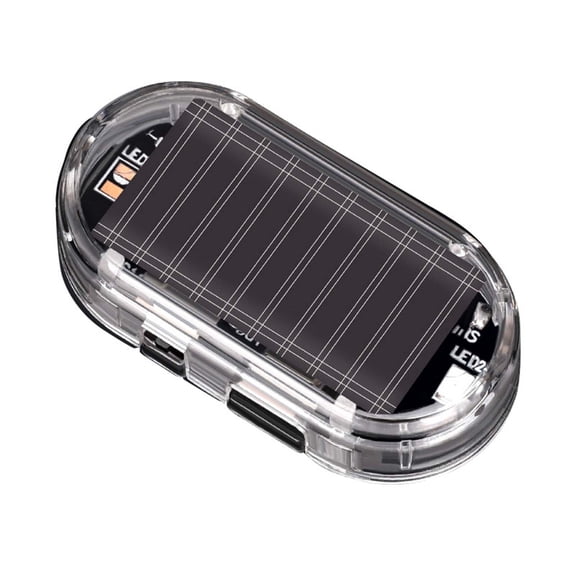 Solar Powered Warning Light LED Automotive Interior Lamp for Vehicle with Flashing Signal Function